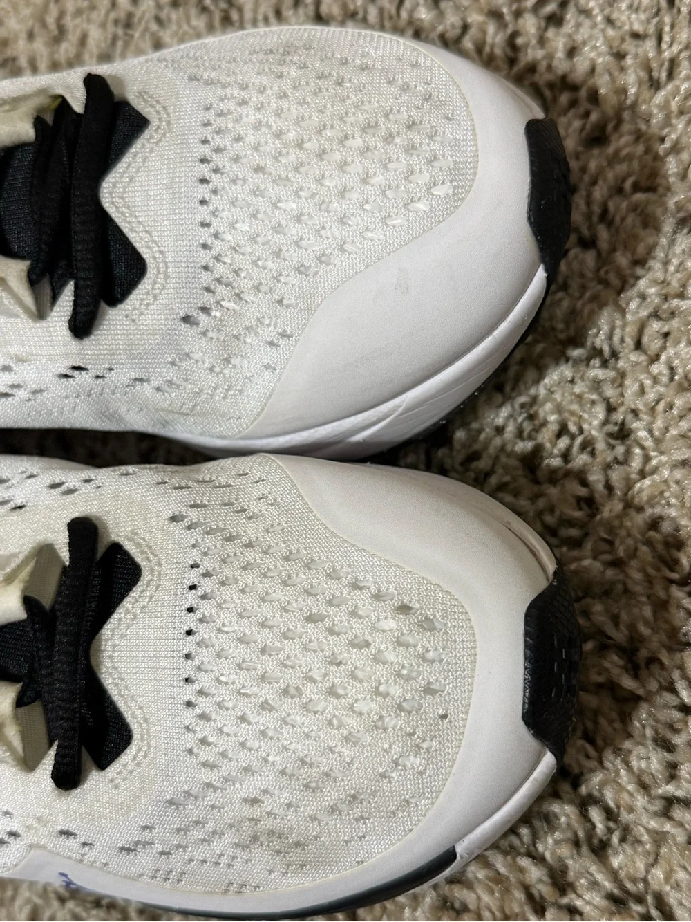 Jordan Men's White Athletic Shoes with Black and Blue Accents